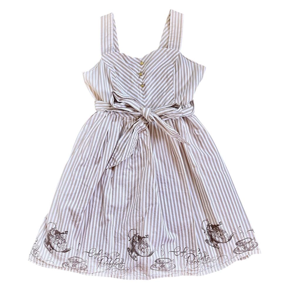 Fi.n.t. Tea Time Print Dress Cafe Rochefort Small